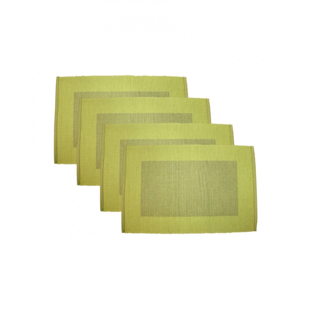 PKR Kart Ribbed Cotton Place Mats Sets (Green)