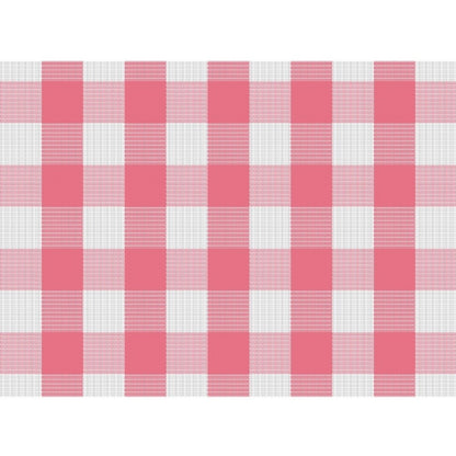 PKR Kart Checked Cotton Place Mats Sets (Pink &amp; White)