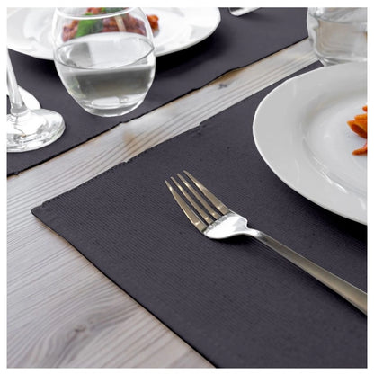 PKR Kart Ribbed Cotton Place Mats Sets (Grey)