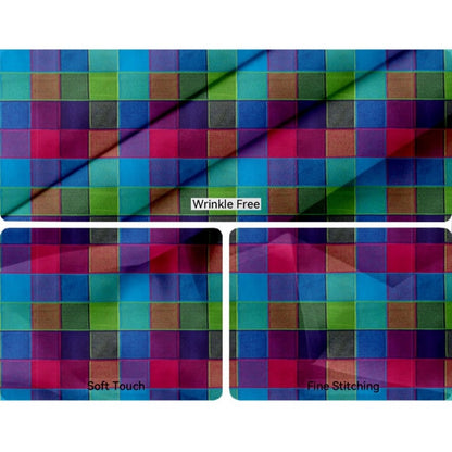 PKR Kart Checked Cotton Checks Table Cloth (Multicolor)