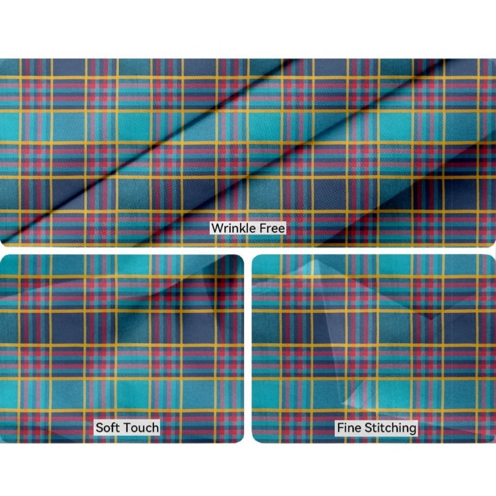 PKR Kart Checked Cotton Checks Table Cloth (Multicolor)