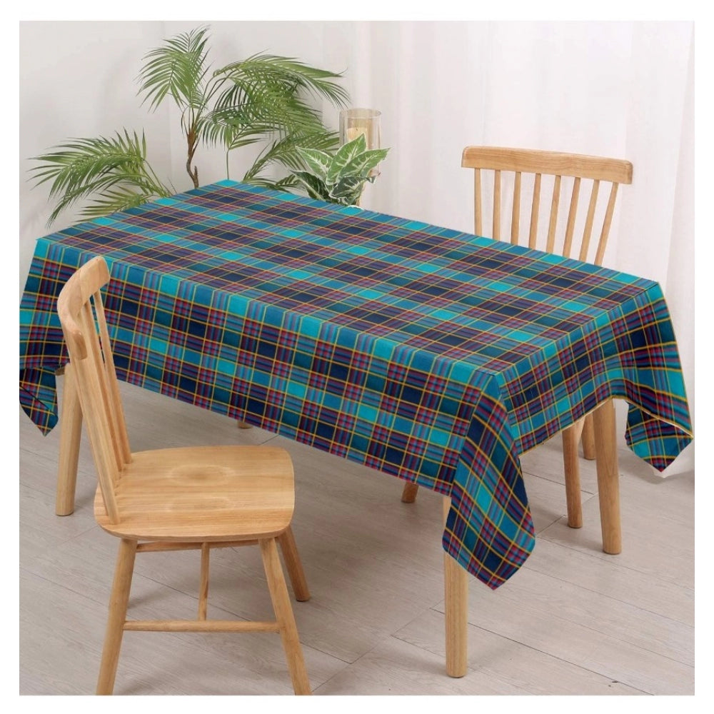 PKR Kart Checked Cotton Checks Table Cloth (Multicolor)