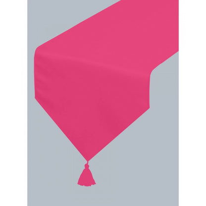 PKR Kart Solid Cotton Table Runners (Dark Pink)