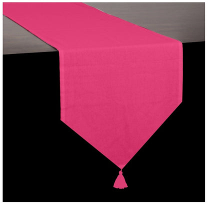 PKR Kart Solid Cotton Table Runners (Dark Pink)