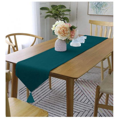PKR Kart Solid Cotton Table Runners (Royal Green)
