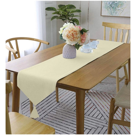 PKR Kart Solid Cotton Table Runners (Beige)