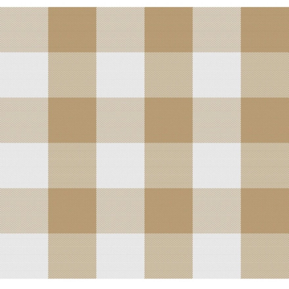 PKR Kart Checked Cotton Checks Table Cloth (Beige)