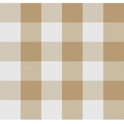 PKR Kart Checked Cotton Checks Table Cloth (Beige)