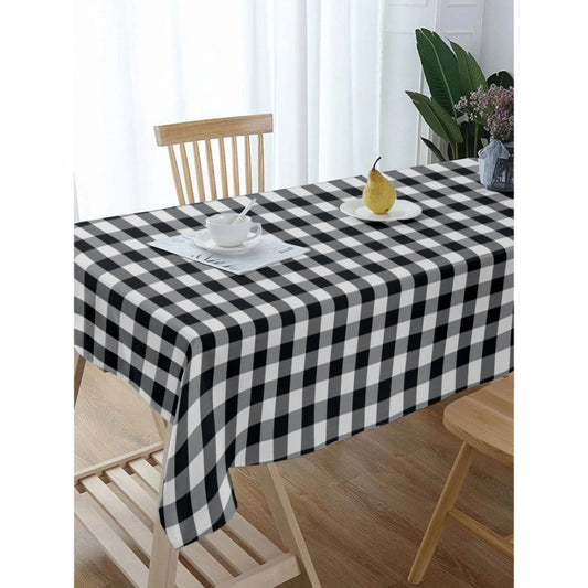 PKR Kart Checked Cotton Checks Table Cloth (Black)
