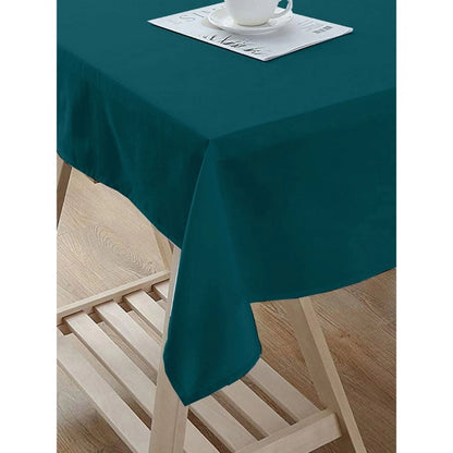 PKR Kart Solid Cotton Plain Table Cloth (Royal Green)