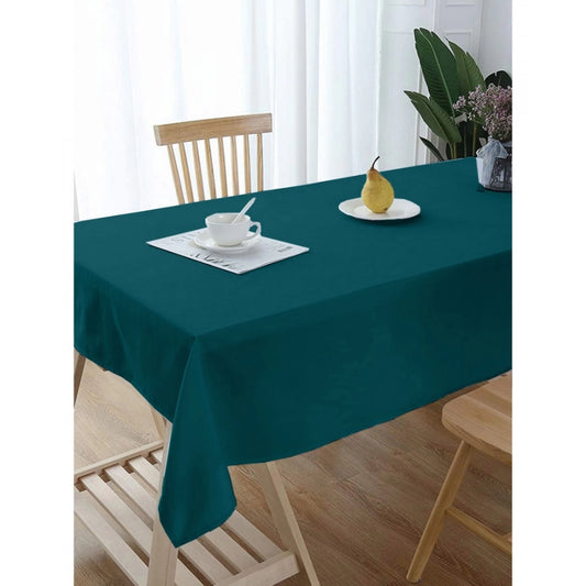 PKR Kart Solid Cotton Plain Table Cloth (Royal Green)