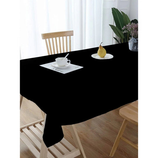 PKR Kart Solid Cotton Plain Table Cloth (Black)