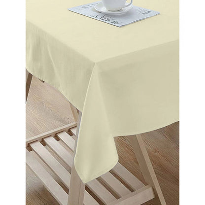 PKR Kart Solid Cotton Plain Table Cloth (Beige)