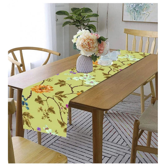 PKR Kart Printed Polyester Table Runners (Mustard)