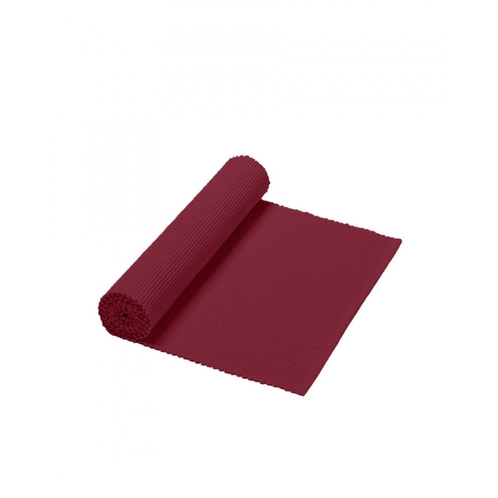PKR Kart Ribbed Cotton Table Runners (Maroon)