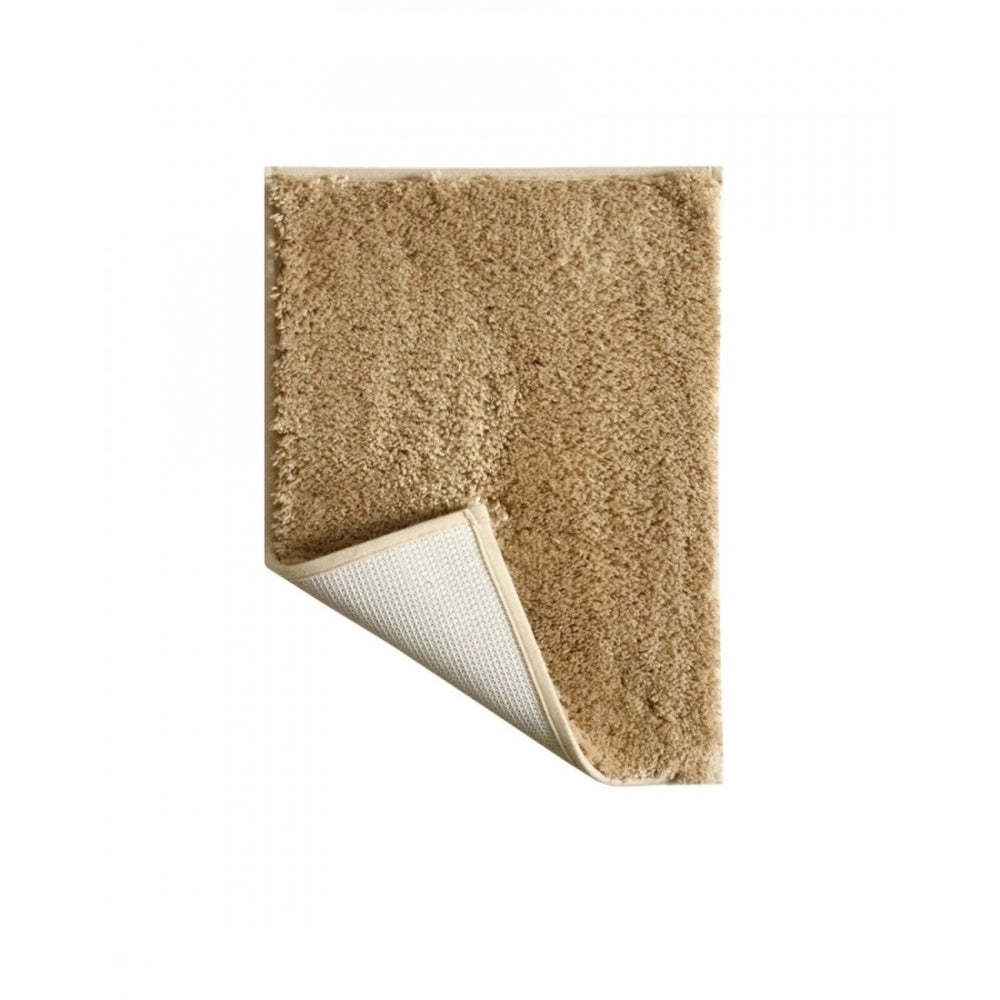PKR Kart Solid Polyester Bathmat (Beige)
