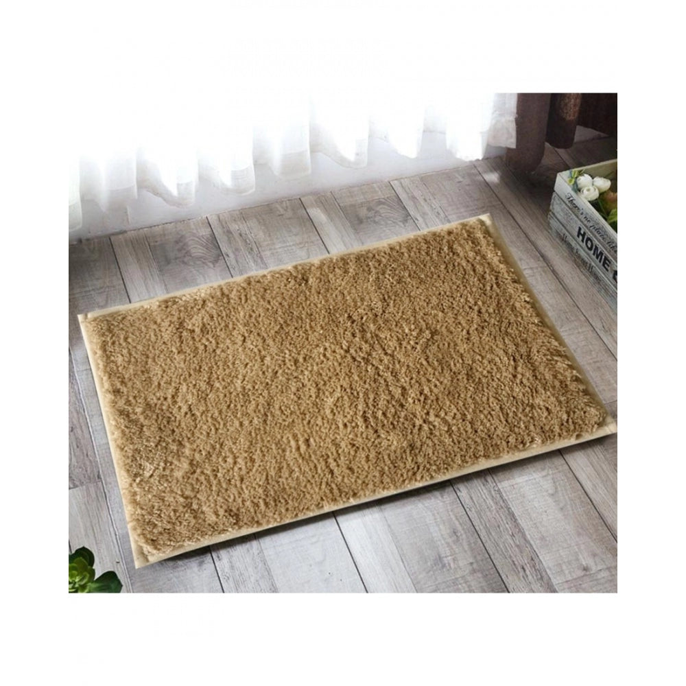 PKR Kart Solid Polyester Bathmat (Beige)