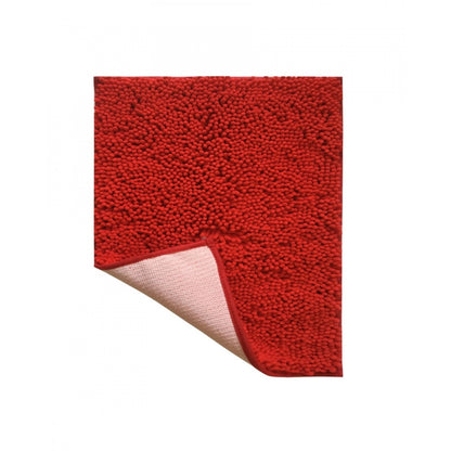 PKR Kart Solid Polyester Bathmat (Red)