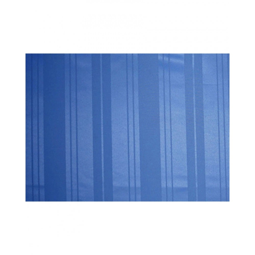 PKR Kart Striped Polyester Plain Shower Curtains with Metal Eyelets (Blue)