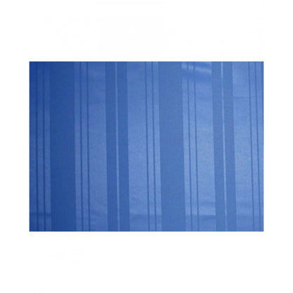 PKR Kart Striped Polyester Plain Shower Curtains with Metal Eyelets (Blue)