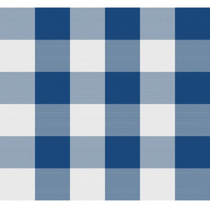 PKR Kart Checked Cotton Place Mats Sets (Royal Blue)