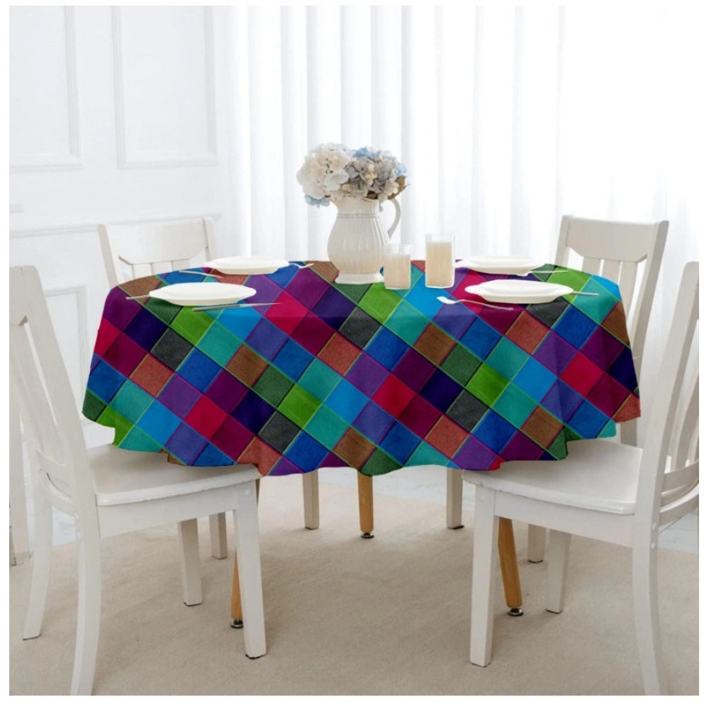 PKR Kart Checked Cotton Checks Table Cloth (Multicolor)