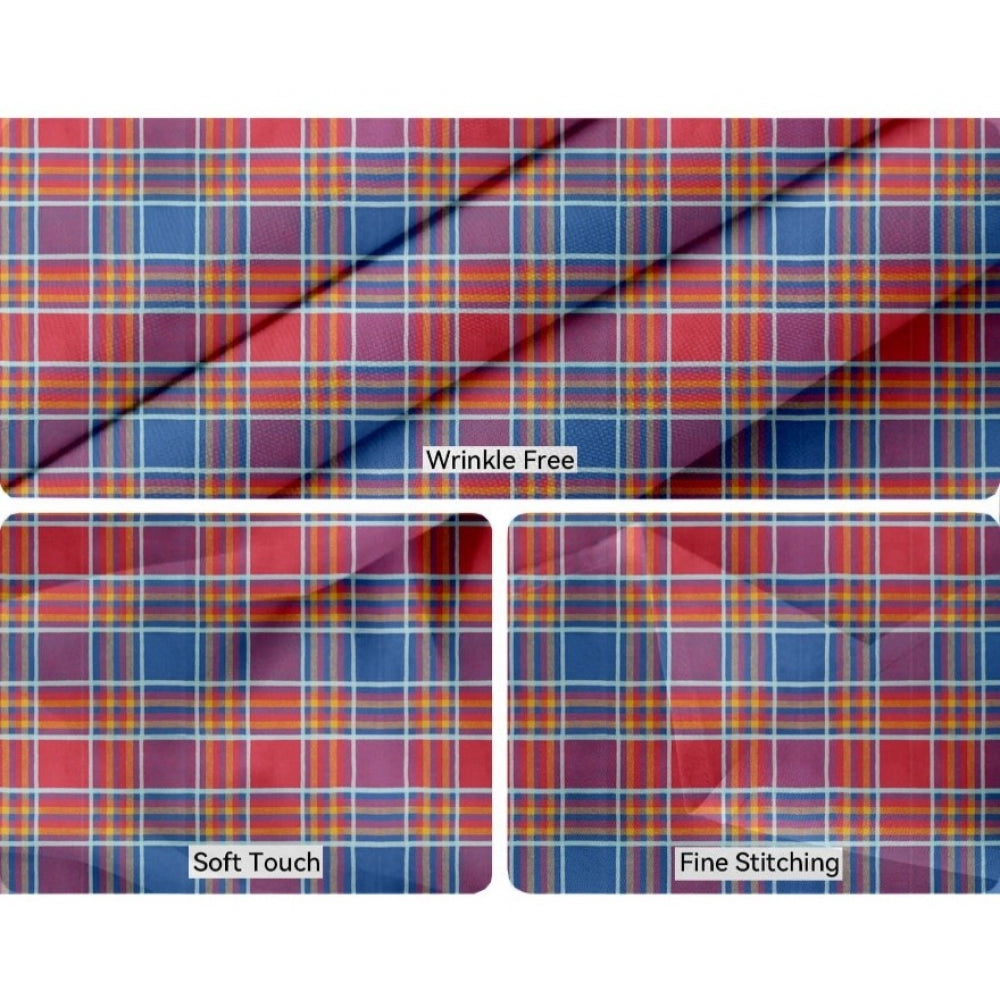 PKR Kart Checked Cotton Checks Table Cloth (Multicolor)