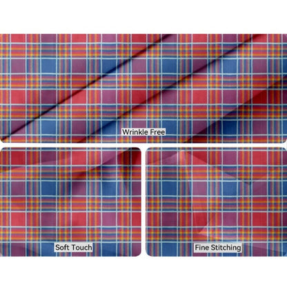 PKR Kart Checked Cotton Checks Table Cloth (Multicolor)