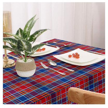 PKR Kart Checked Cotton Checks Table Cloth (Multicolor)