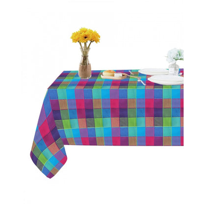 PKR Kart Checked Cotton Checks Table Cloth (Multicolor)
