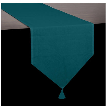 PKR Kart Solid Cotton Table Runners (Royal Green)