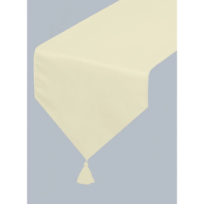 PKR Kart Solid Cotton Table Runners (Beige)