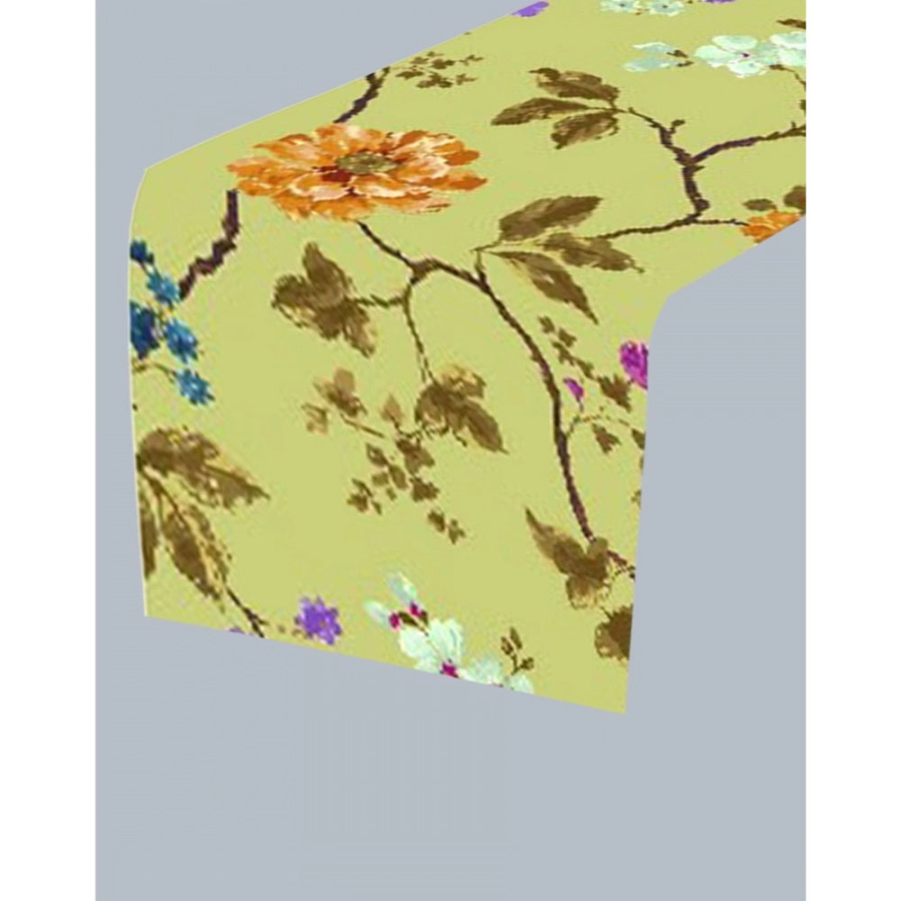 PKR Kart Printed Polyester Table Runners (Mustard)