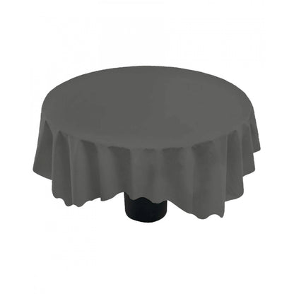PKR Kart Solid Cotton Plain Table Cloth (Dark Grey)