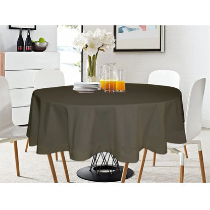 PKR Kart Solid Cotton Plain Table Cloth (Dark Grey)