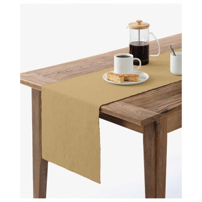 PKR Kart Ribbed Cotton Table Runners (Beige)