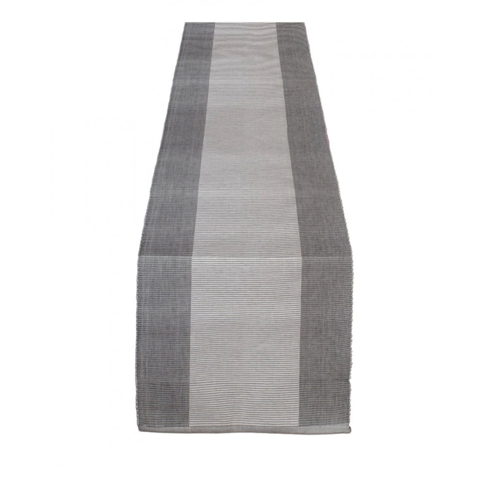 PKR Kart Striped Cotton Table Runners (Grey)