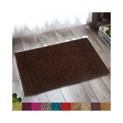 PKR Kart Solid Polyester Bathmat (Brown)