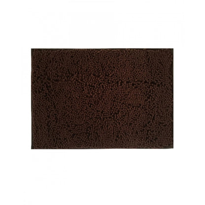 PKR Kart Solid Polyester Bathmat (Brown)