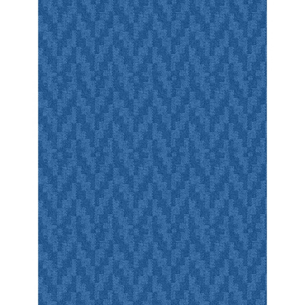 PKR Kart Waves Polyester Plain Shower Curtains with Plastic Eyelets (Dark Blue)