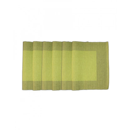 PKR Kart Ribbed Cotton Place Mats Sets (Green)