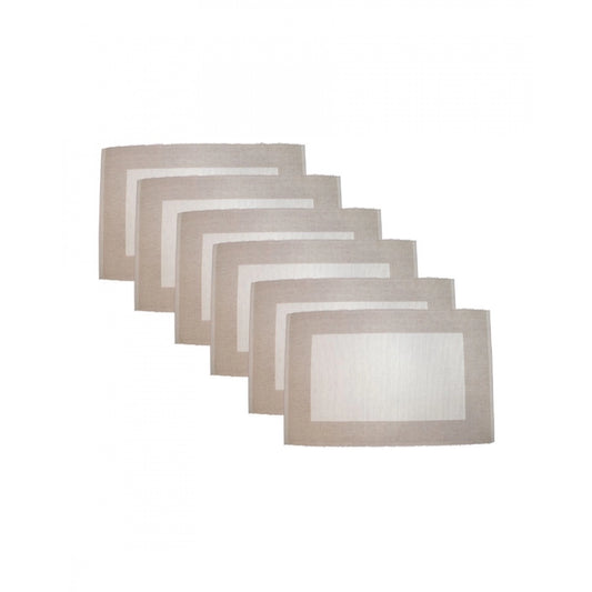PKR Kart Ribbed Cotton Place Mats Sets (Cream)