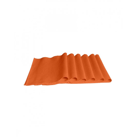 PKR Kart Ribbed Cotton Place Mats Sets (Orange)