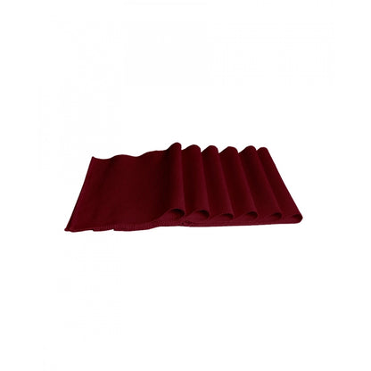 PKR Kart Ribbed Cotton Place Mats Sets (Maroon)