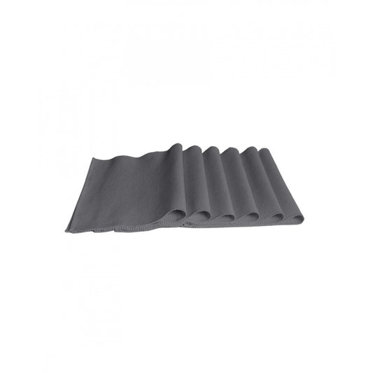 PKR Kart Ribbed Cotton Place Mats Sets (Grey)