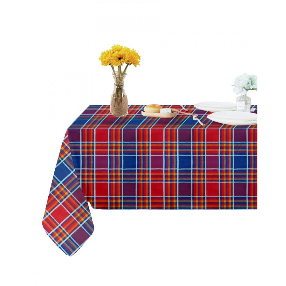 PKR Kart Checked Cotton Checks Table Cloth (Multicolor)