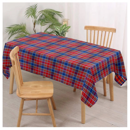 PKR Kart Checked Cotton Checks Table Cloth (Multicolor)