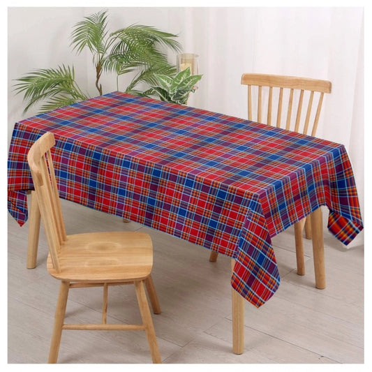 PKR Kart Checked Cotton Checks Table Cloth (Multicolor)