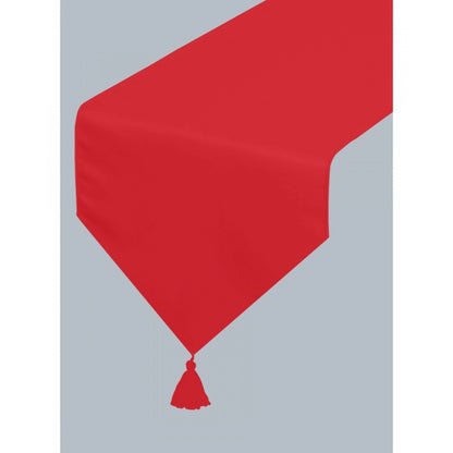 PKR Kart Solid Cotton Table Runners (Red)