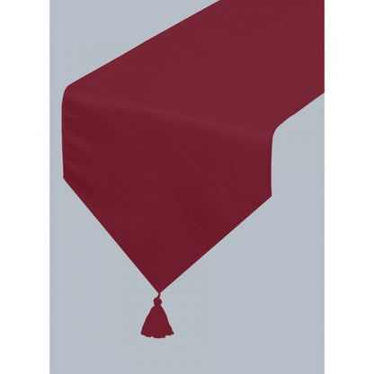 PKR Kart Solid Cotton Table Runners (Maroon)